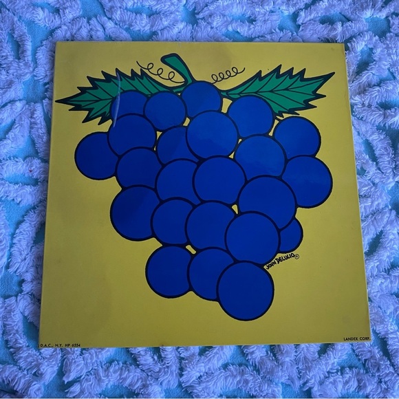 Vintage trivets or wall hangings fruit pop art atomic retro style - Picture 2 of 9